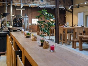 A roastery café bar in Europe